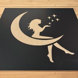 Stencil Moon Girl 60x60 cm