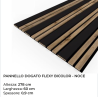 Pannello Dogato FLEXY_BI_NOCE - Misure 278x60x1 cm