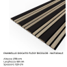 Pannello Dogato FLEXY_BI_NATURALE - Misure 278x60x1 cm