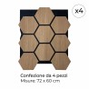 Pannello Esagonale Componibile (PACCO DA 4 PEZZI) - ESA_00 - Misure 72x60 cm