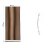 Pannello Dogato FLEX_TEAK - Misure 275x60x1 cm